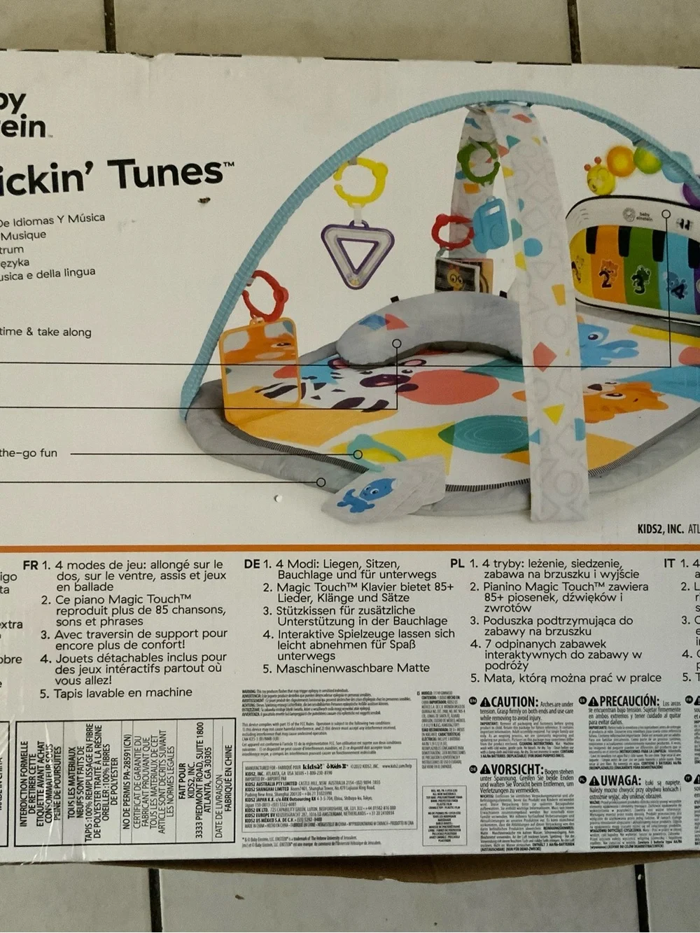 Fisher-Price 4-in-1 Kickin' Tunes Play Gym - Teal, Yellow, Red, Blue & Orange